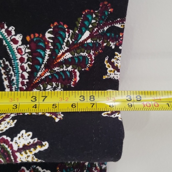 J. Jill Wearever Sheath Dress Large Black Print Knit V-Neck Pleats Casual Office - Picture 10 of 15